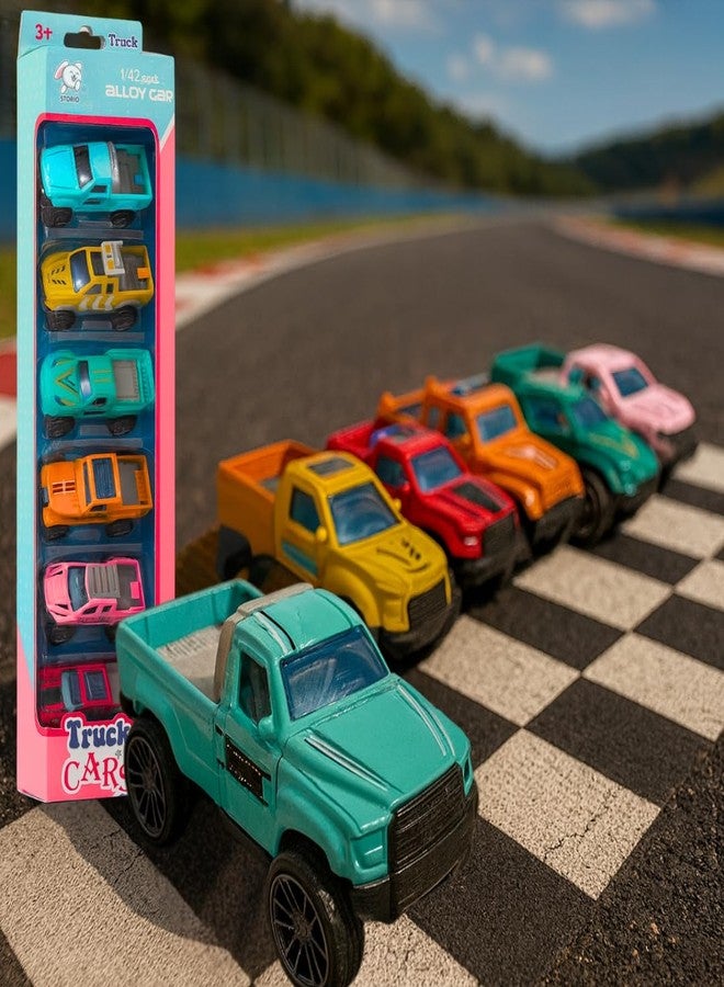 Storio Die-Cast Metal Cars 1:32 Scale | Pull Back Action Toy Vehicles with Openable Doors & Lights | Alloy Model for Kids | Miniature Collectible Cars for Boys & Girls 3+ Years (Racing Cars 6) - Image 1